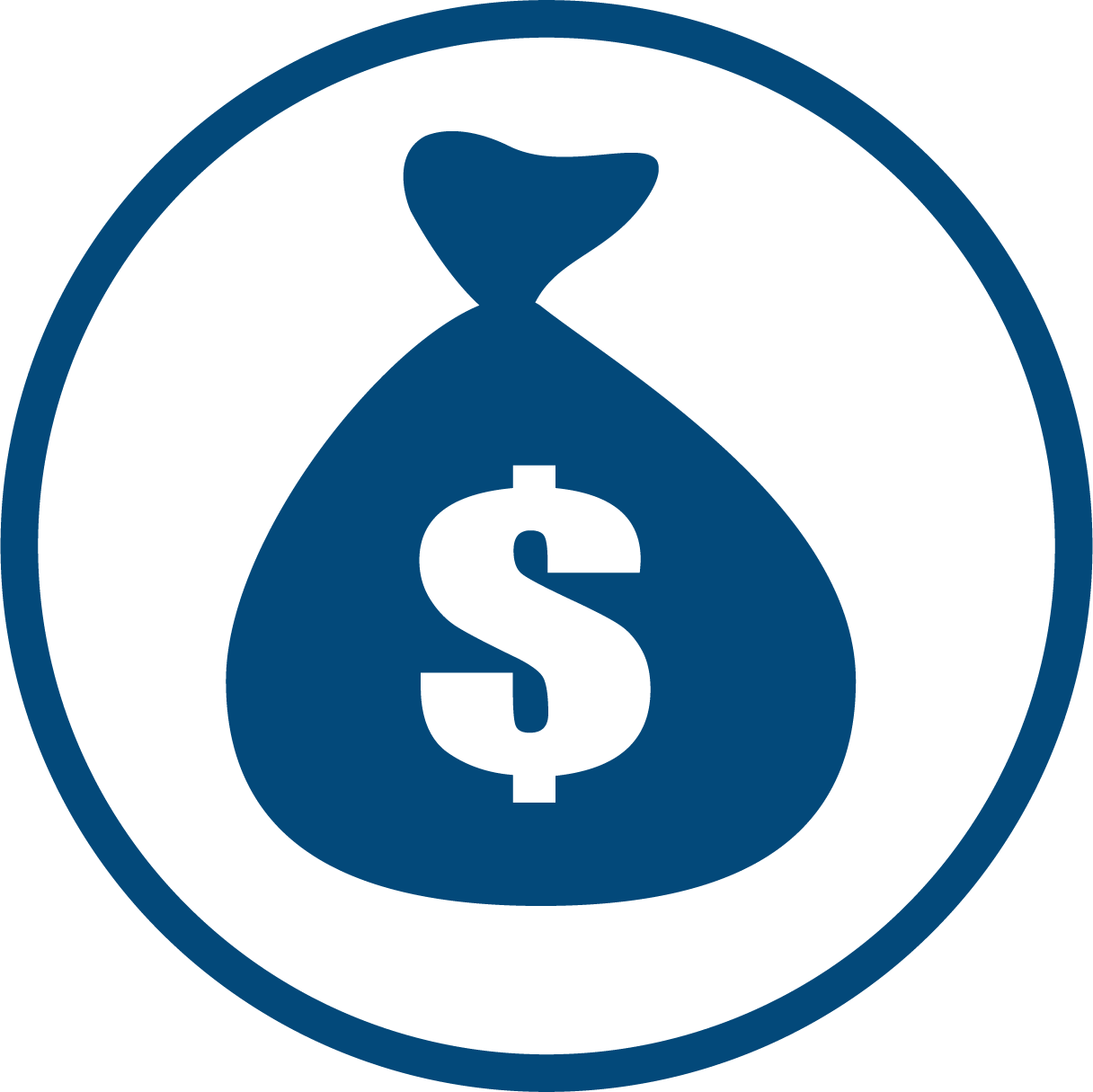 Image of money bag icon.