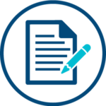 Image of paper and pencil icon.